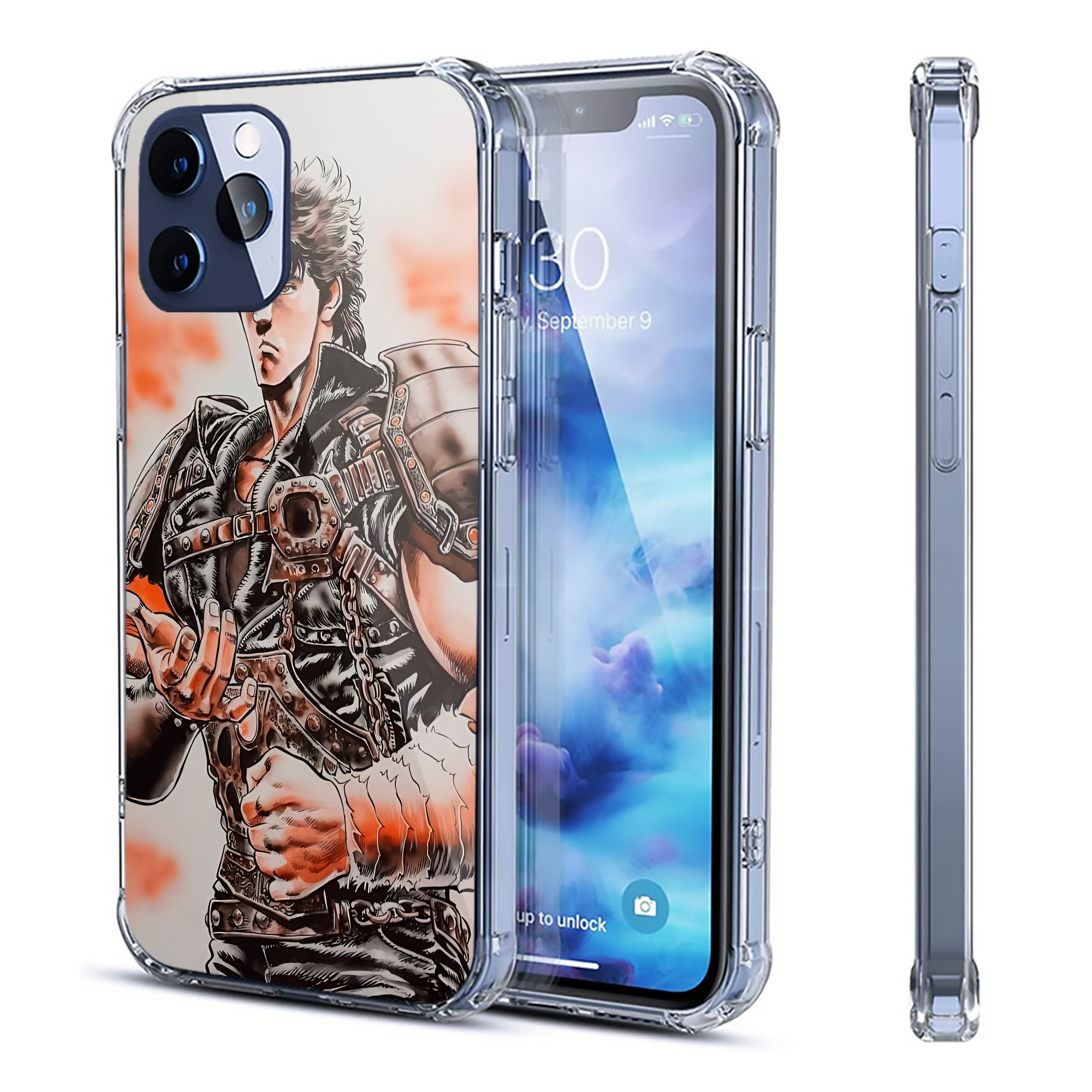 （画像用） 北斗の拳 Fist of the North Star 【iPhone 12シリーズ対応】透明スマホケース（クリアソフトケース）